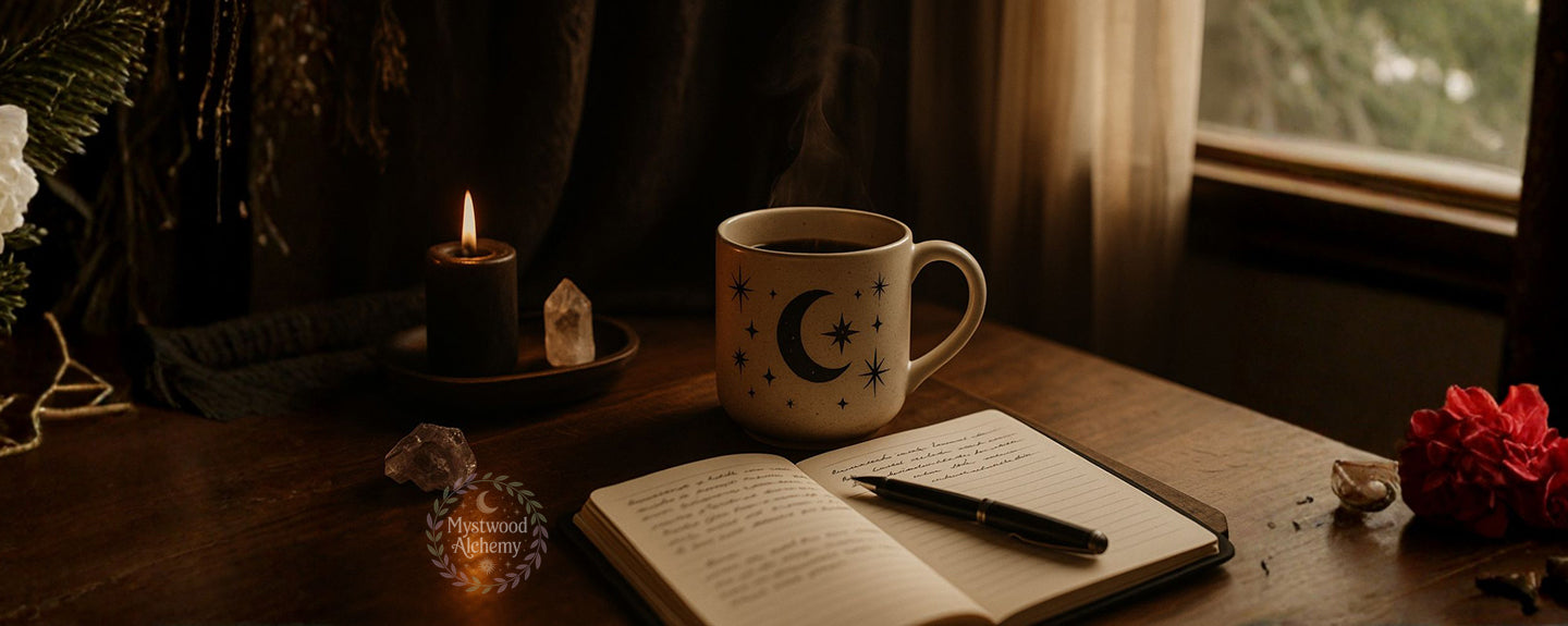 Sipping Intention: How to Begin Your Day with Sacred Self-Care and Manifestation Magic blog by Mystwood Alchemy