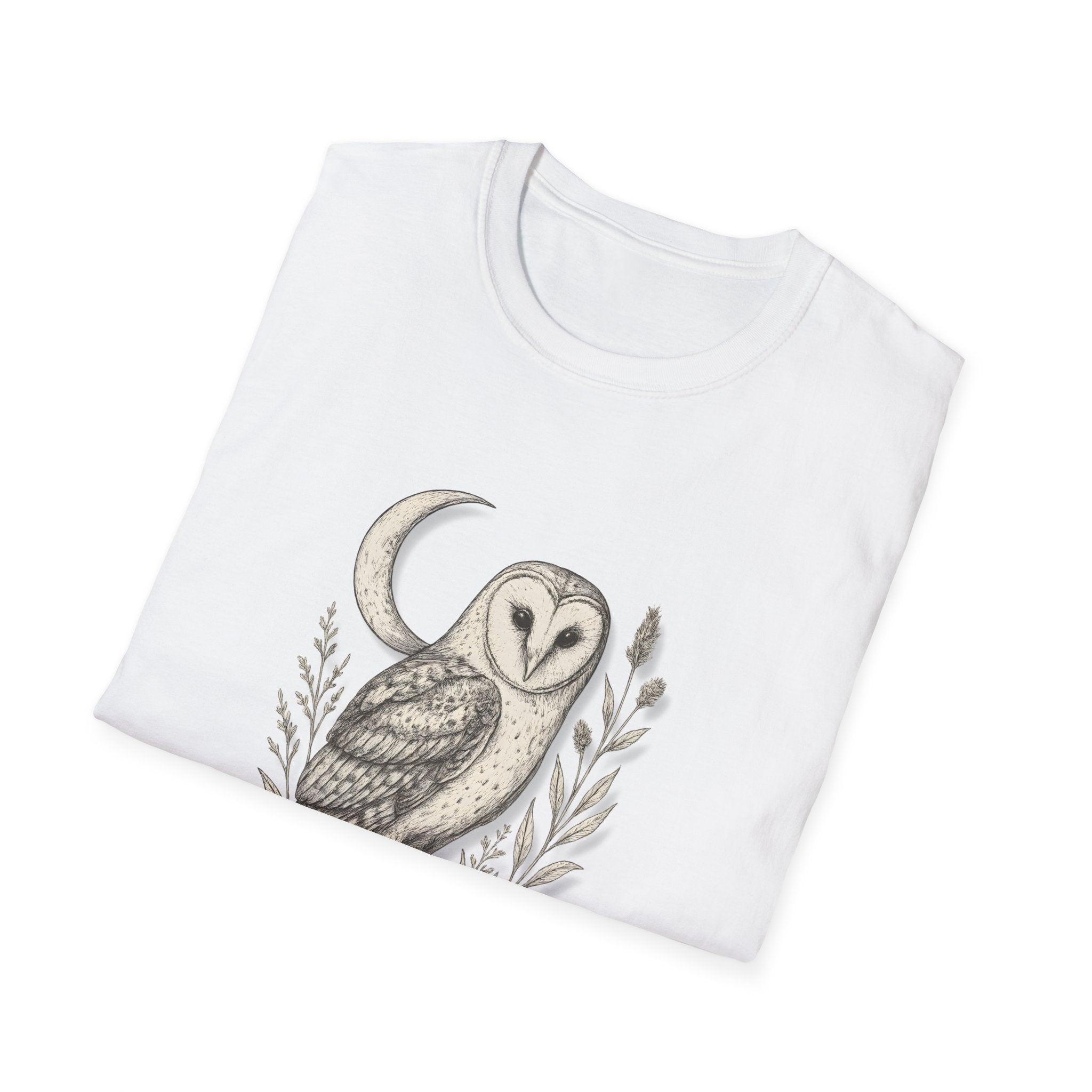 “She Sees in Silence” Barn Owl T-Shirt