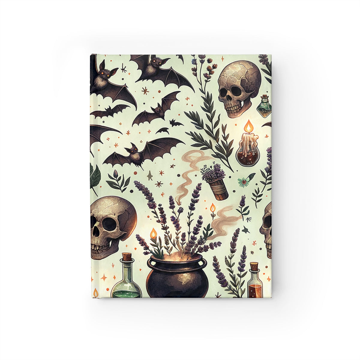 Witchy Herb & Skull Journal