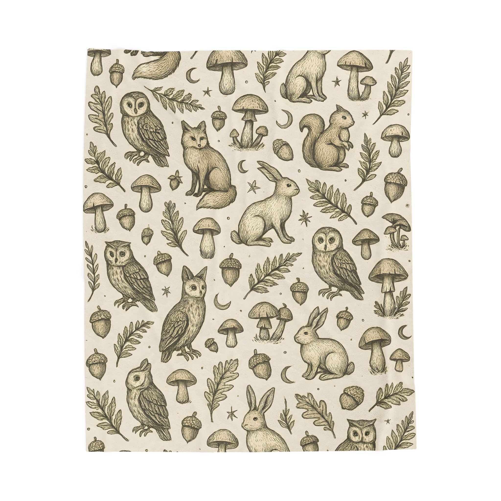 Woodland Animals Plush Blanket