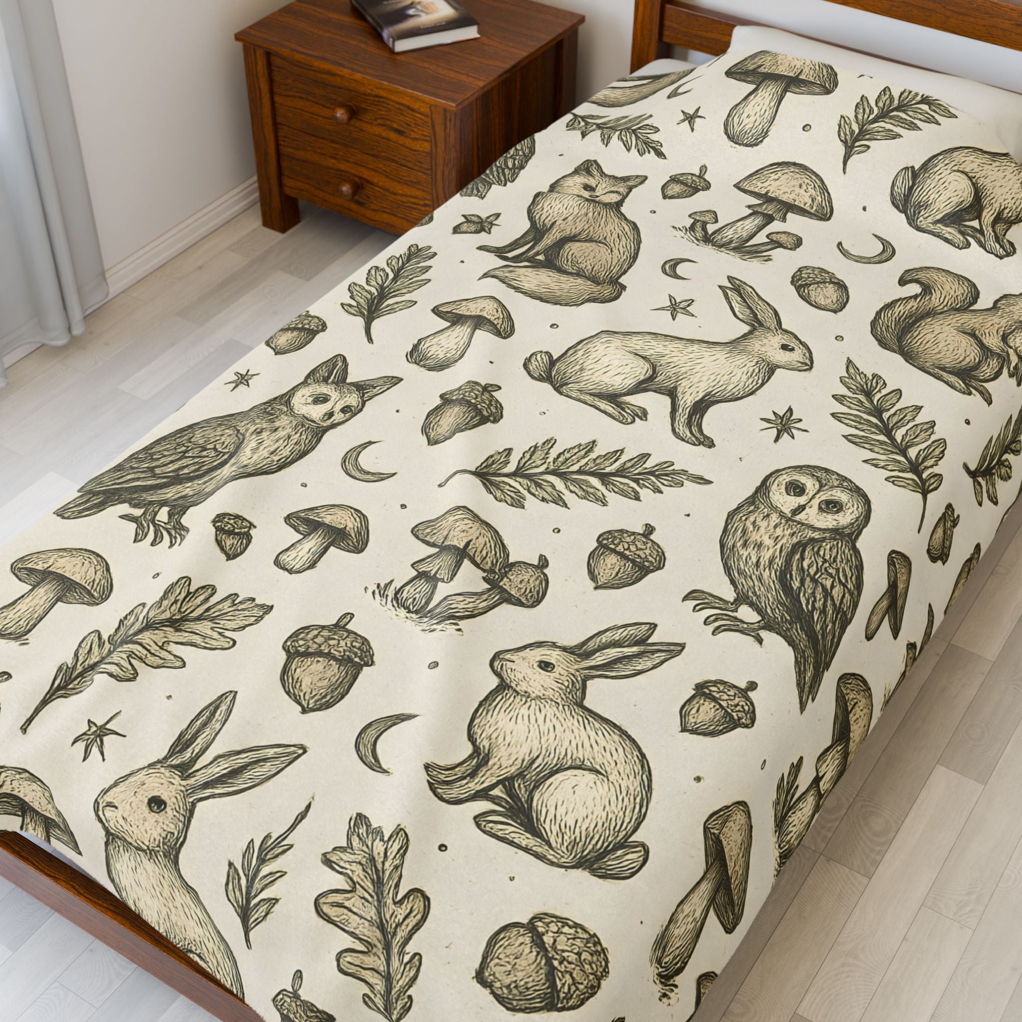 Woodland Animals Plush Blanket