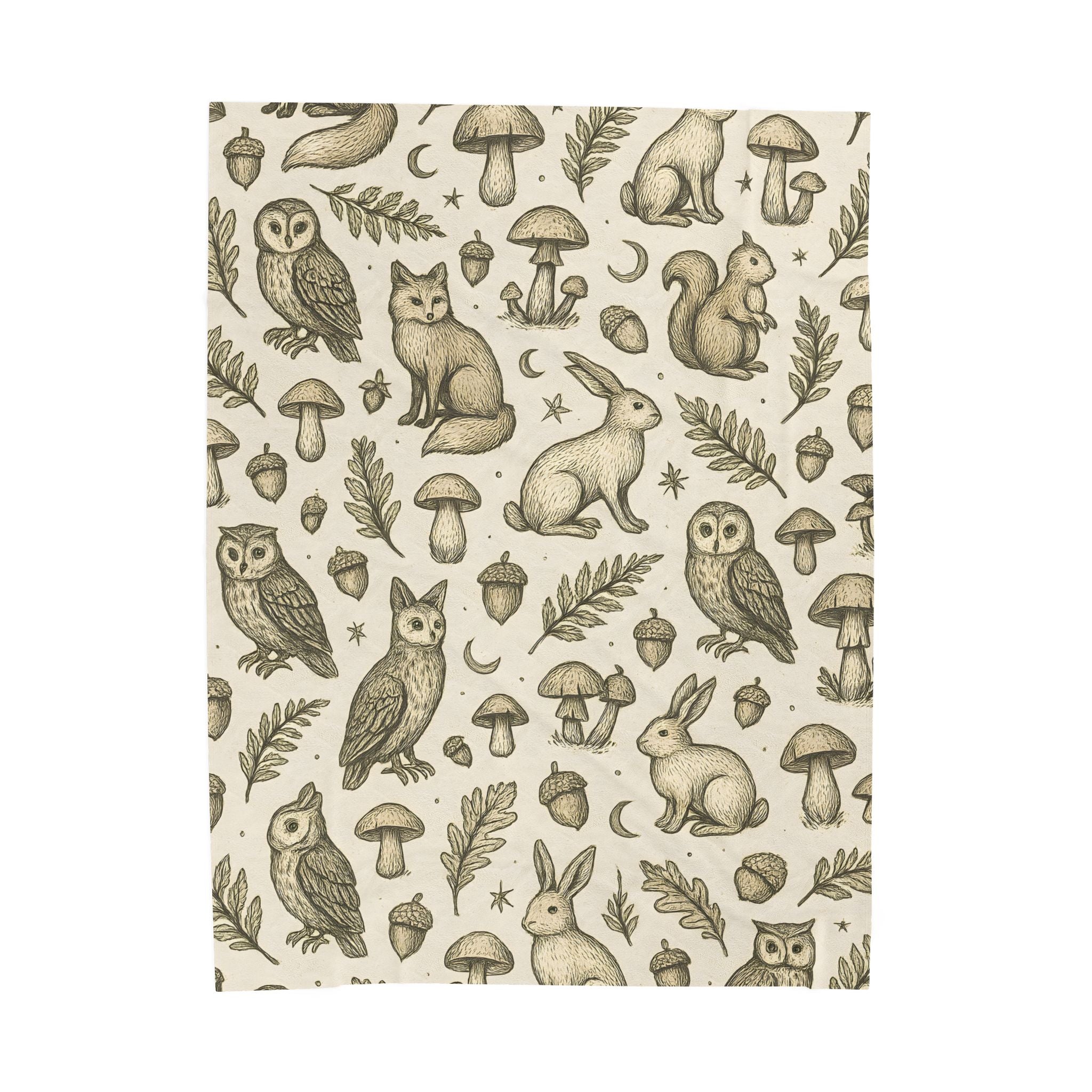 Woodland Animals Plush Blanket