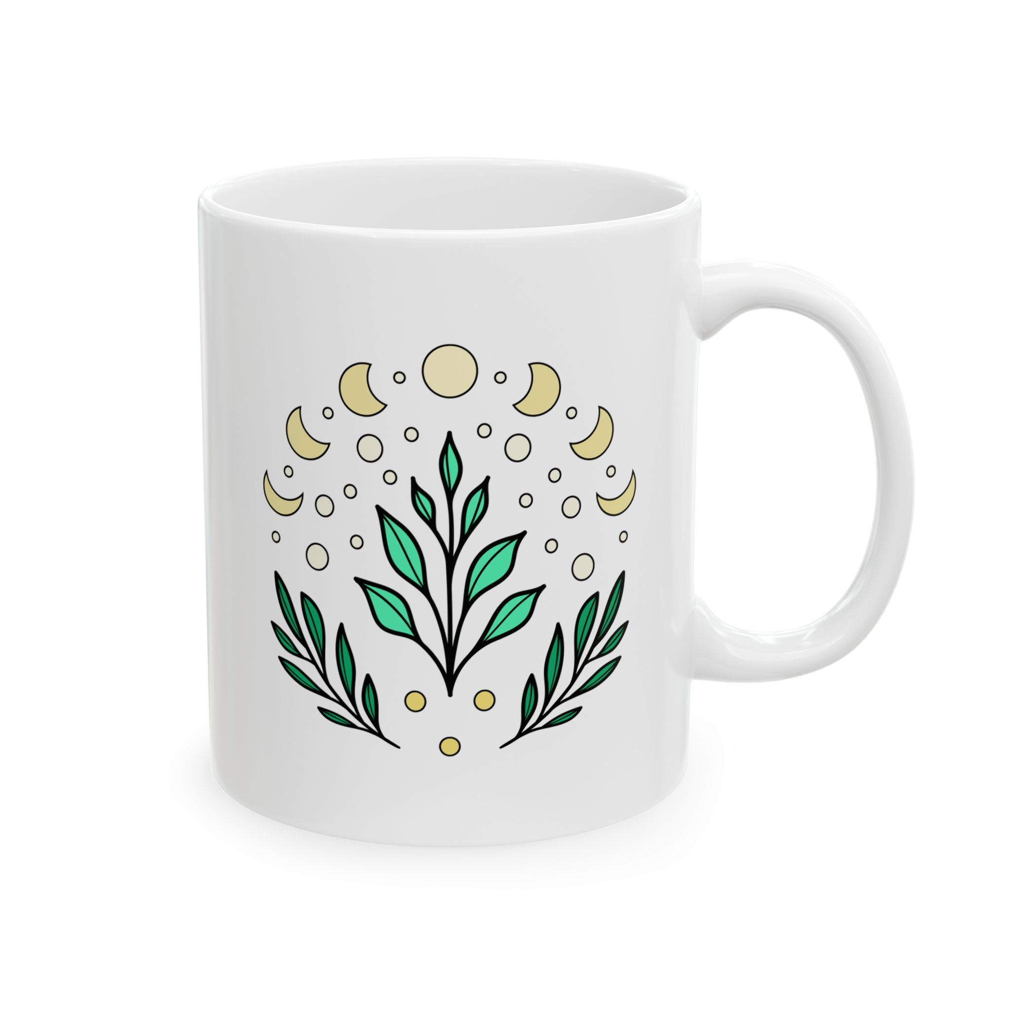 Moon Phase Plant Mug by Mystwood Alchemy