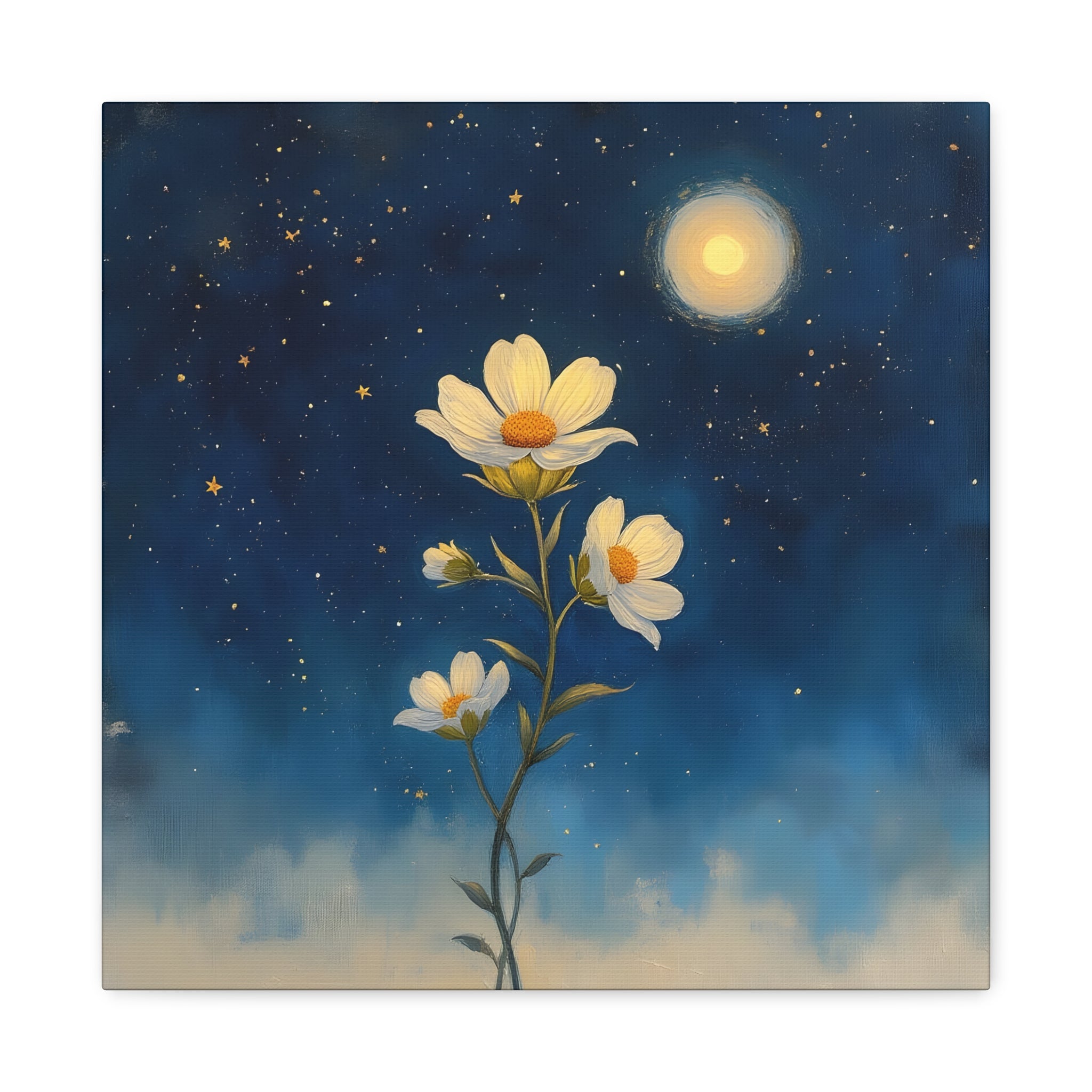 Moonlit Bloom Canvas