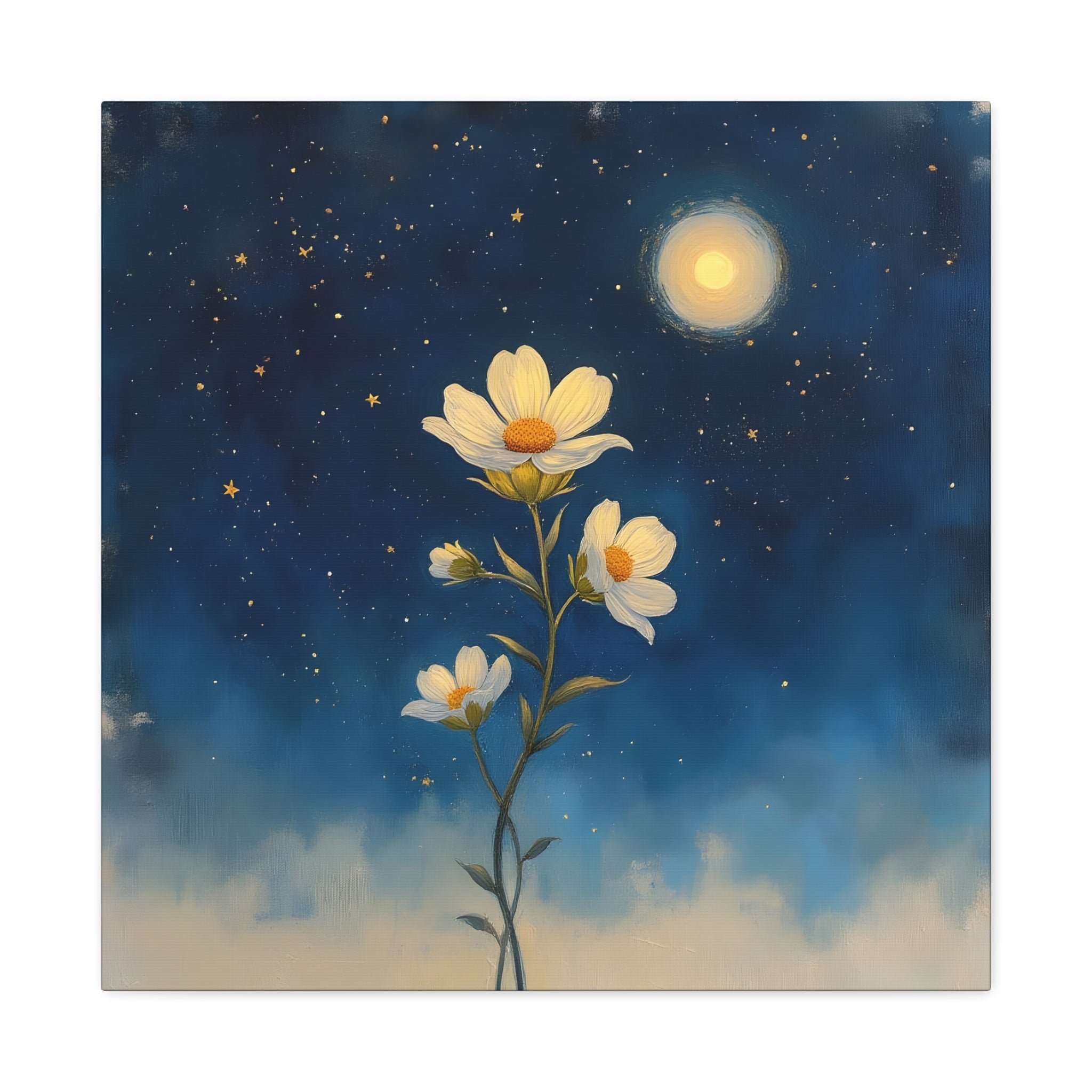 Moonlit Bloom Canvas