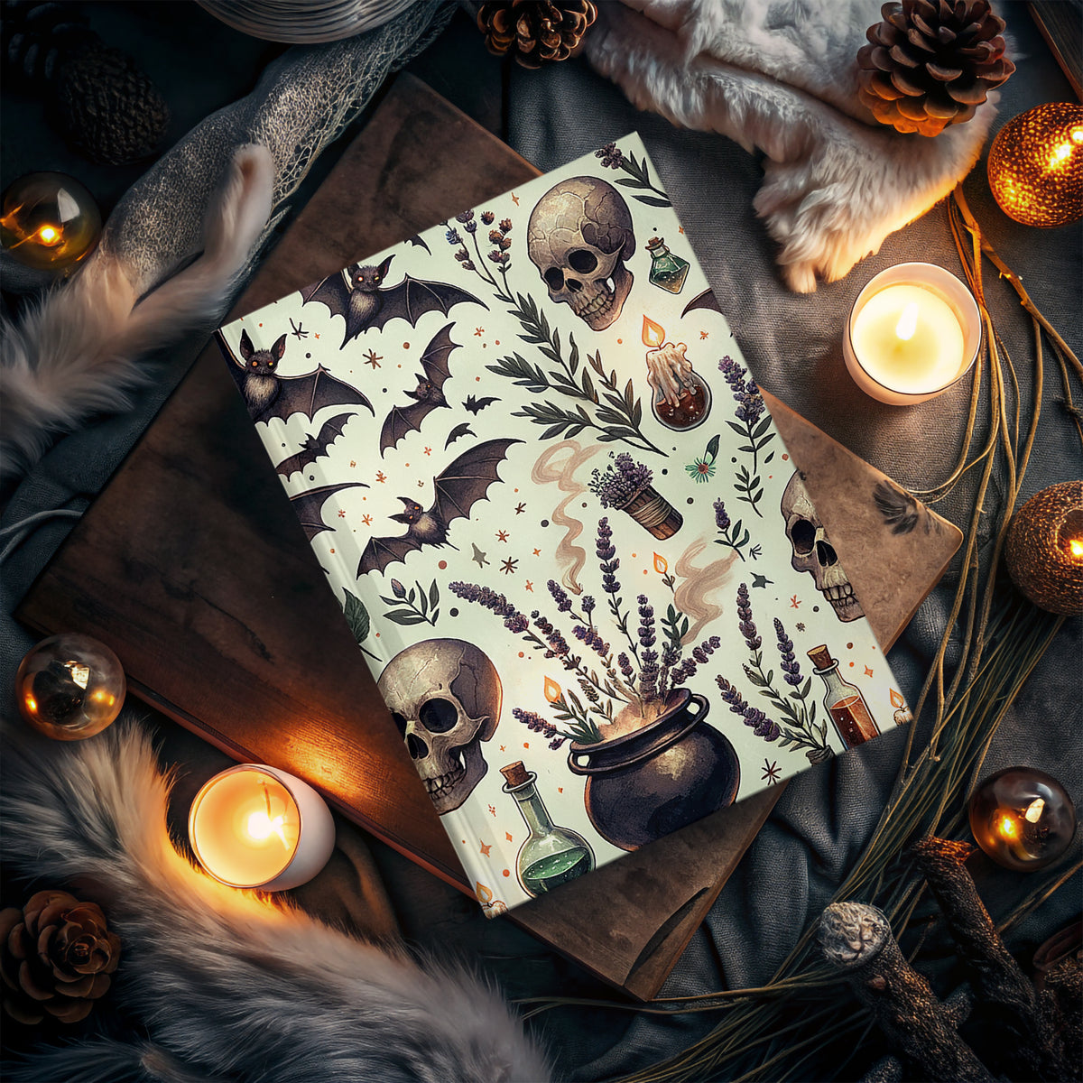 Witchy Herb & Skull Journal