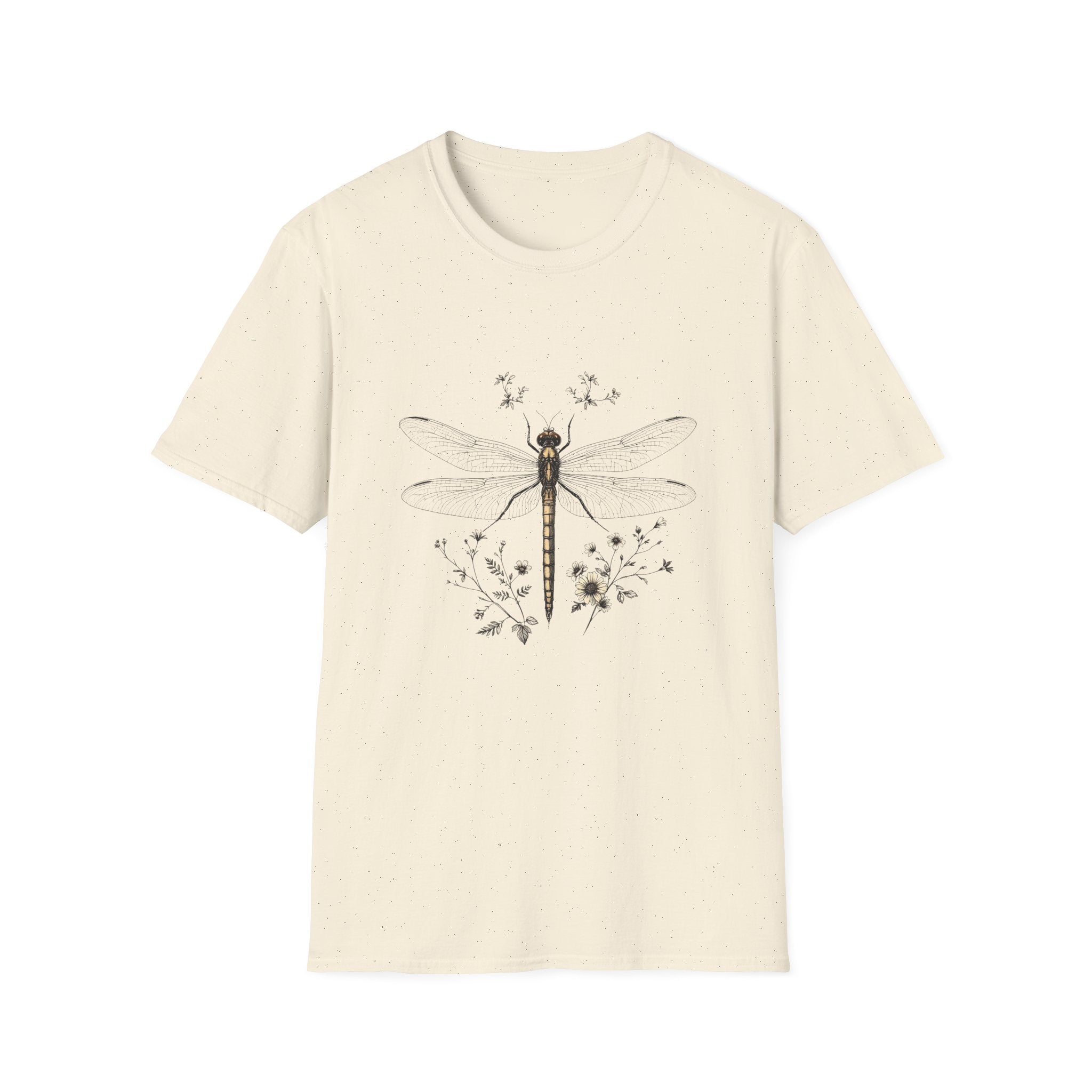Vintage Dragonfly Botanical T-Shirt by Mystwood Alchemy