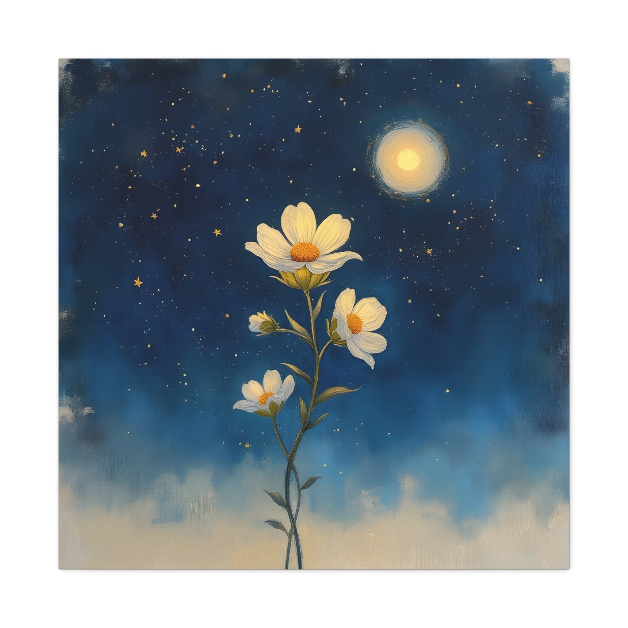 Moonlit Bloom Canvas