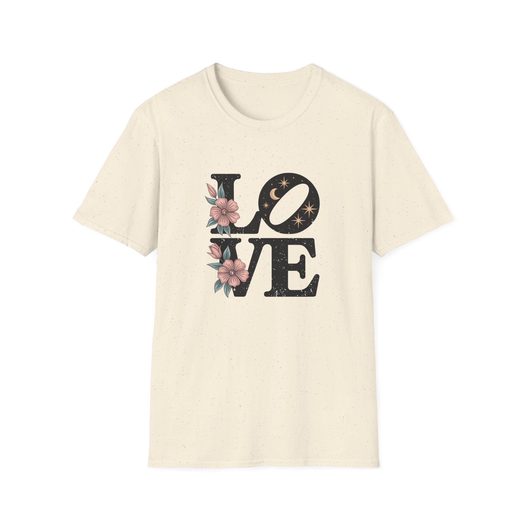Retro Floral LOVE T-Shirt by Mystwood Alchemy