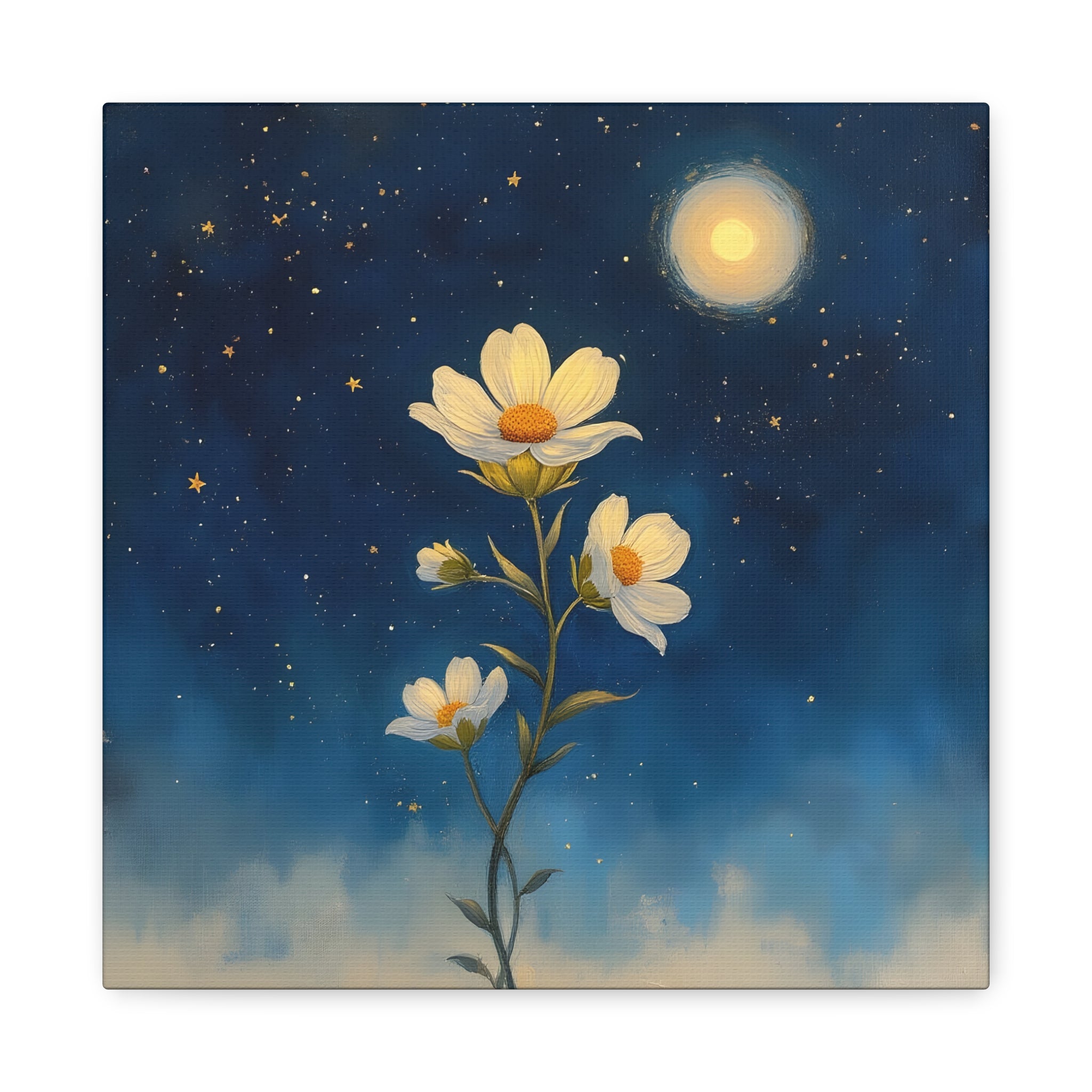 Moonlit Bloom Canvas