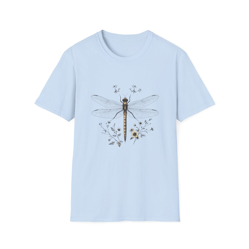 Vintage Dragonfly Botanical T-Shirt by Mystwood Alchemy