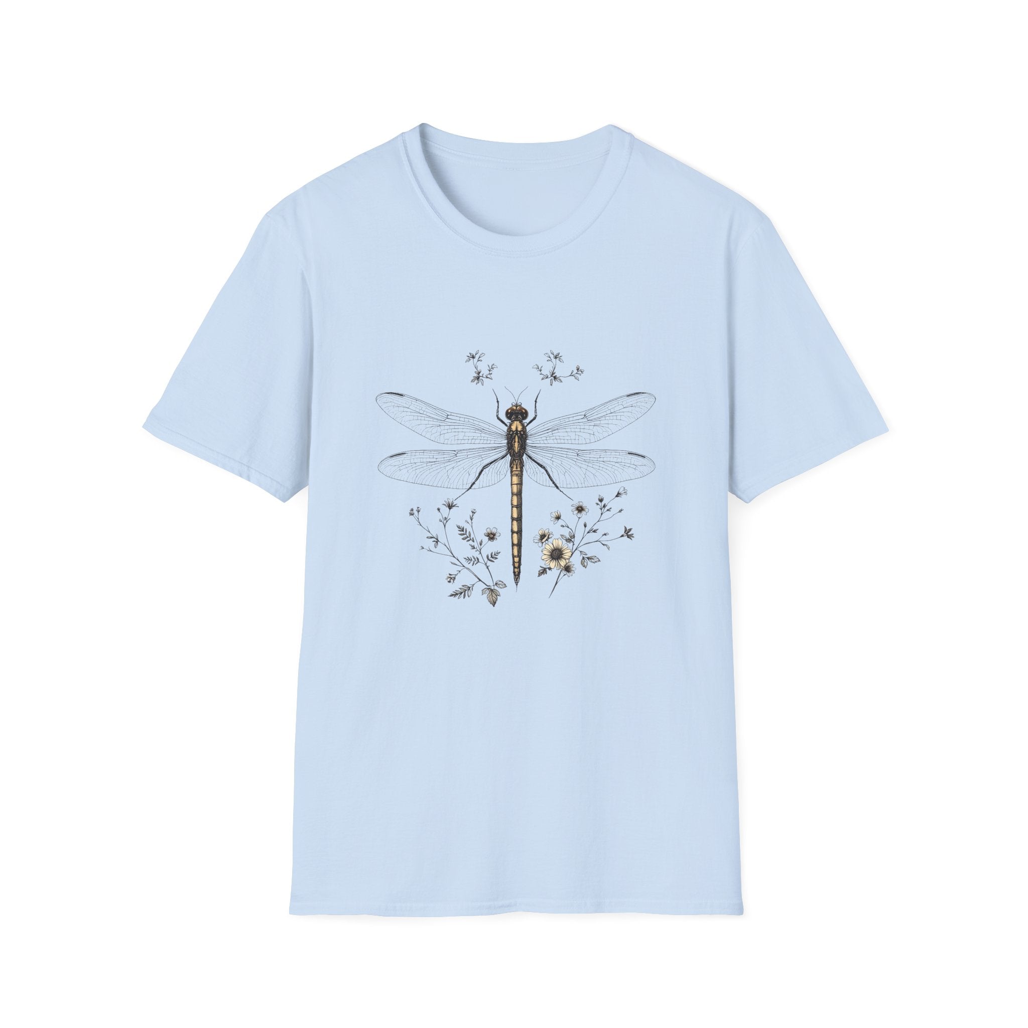 Vintage Dragonfly Botanical T-Shirt by Mystwood Alchemy