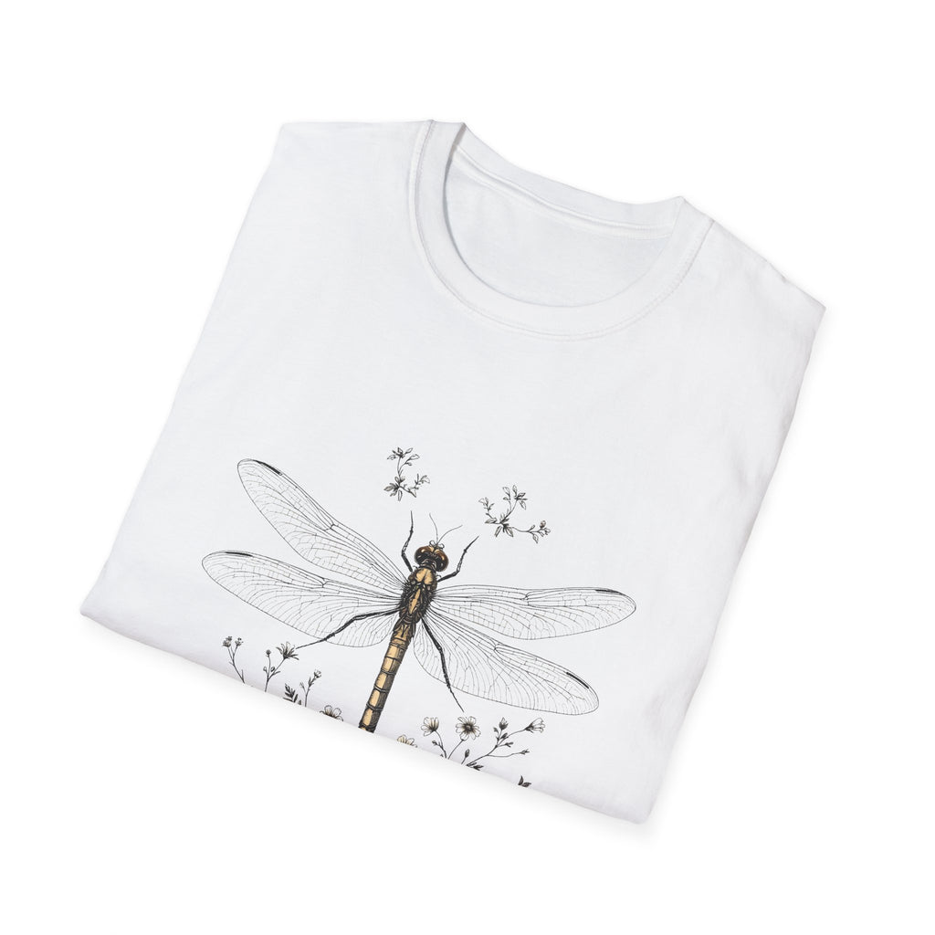 Vintage Dragonfly Botanical T-Shirt by Mystwood Alchemy