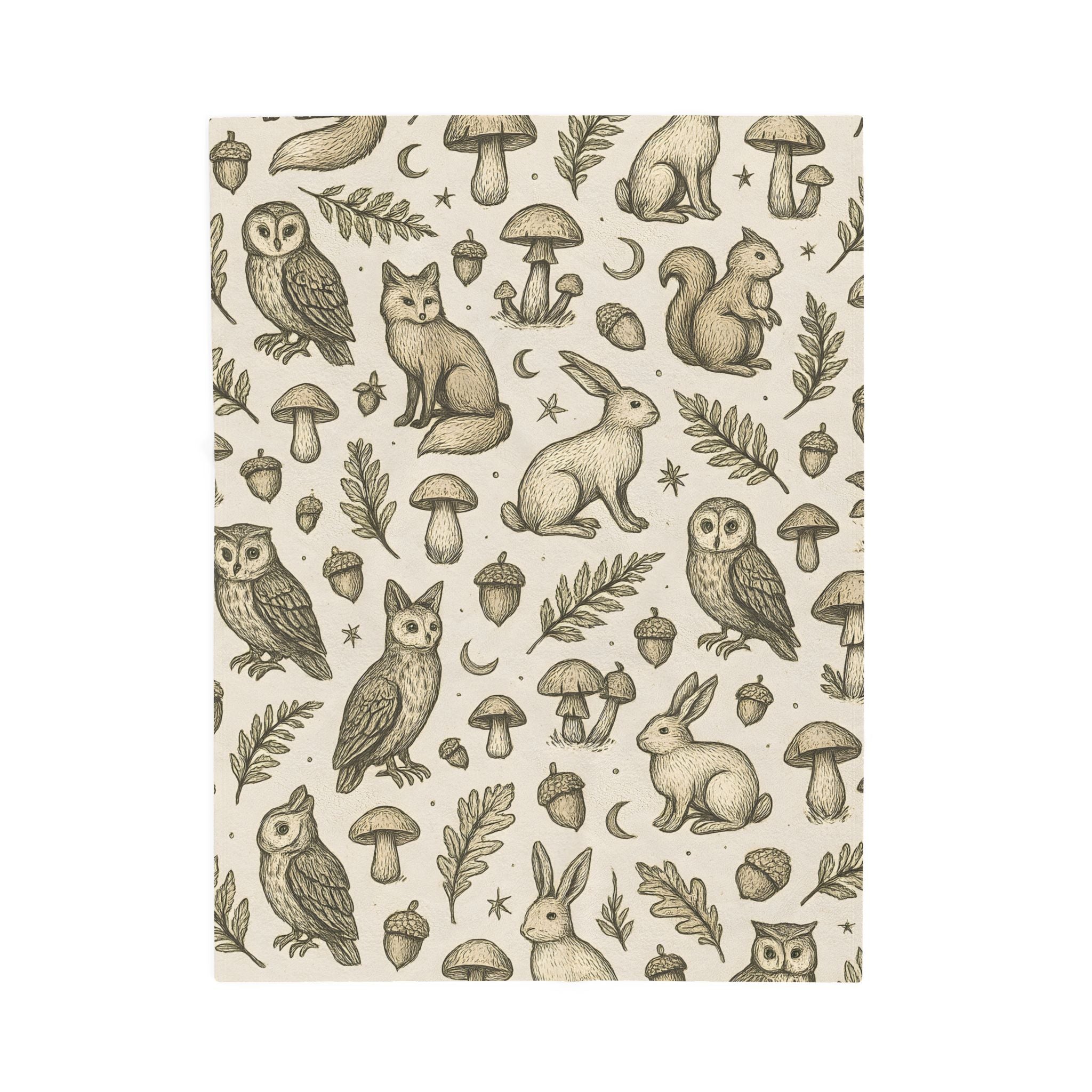 Woodland Animals Plush Blanket
