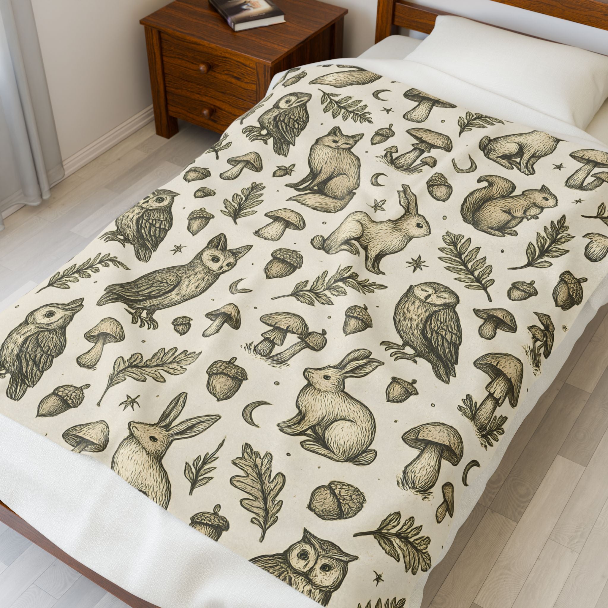 Woodland Animals Plush Blanket
