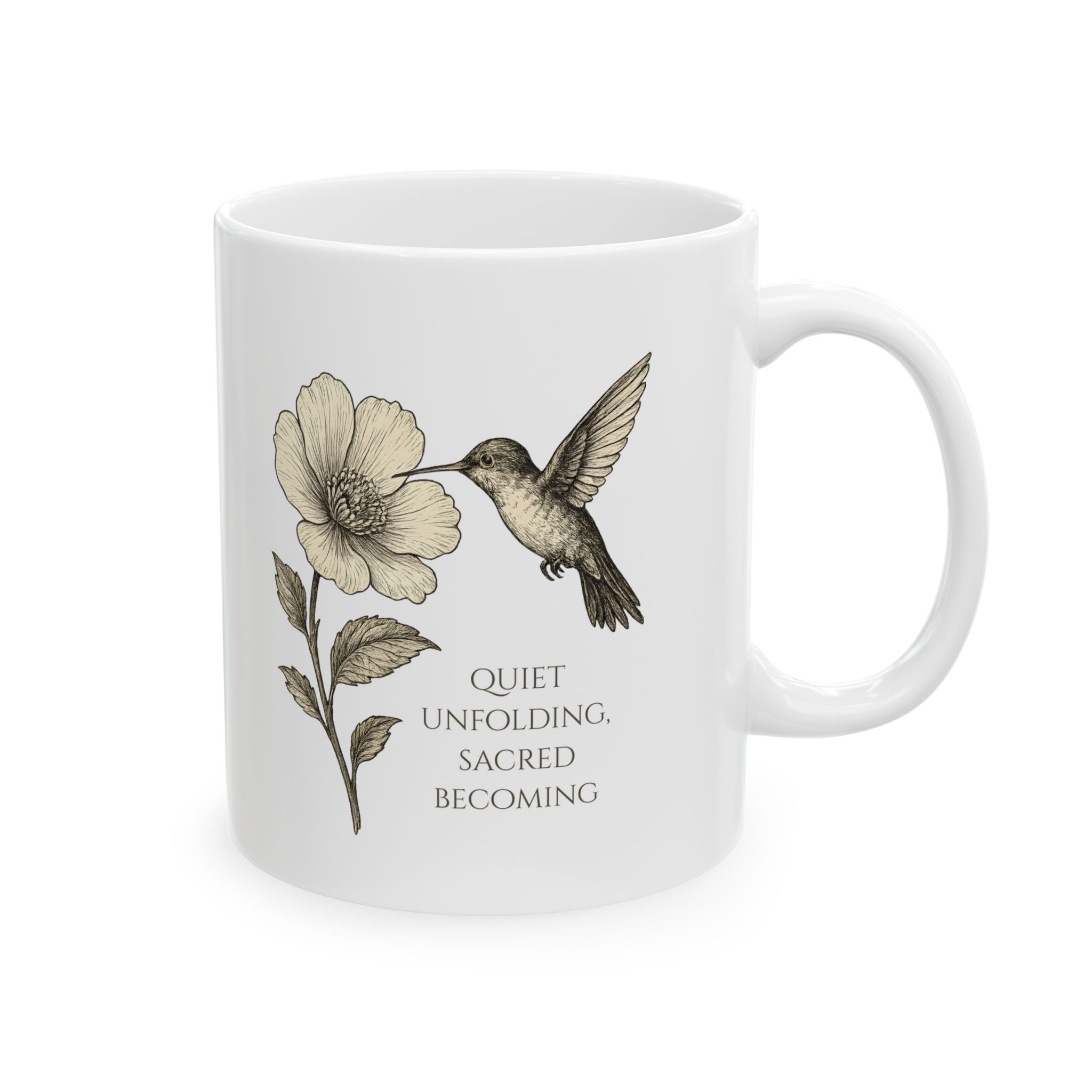Quiet Unfolding Hummingbird Mug