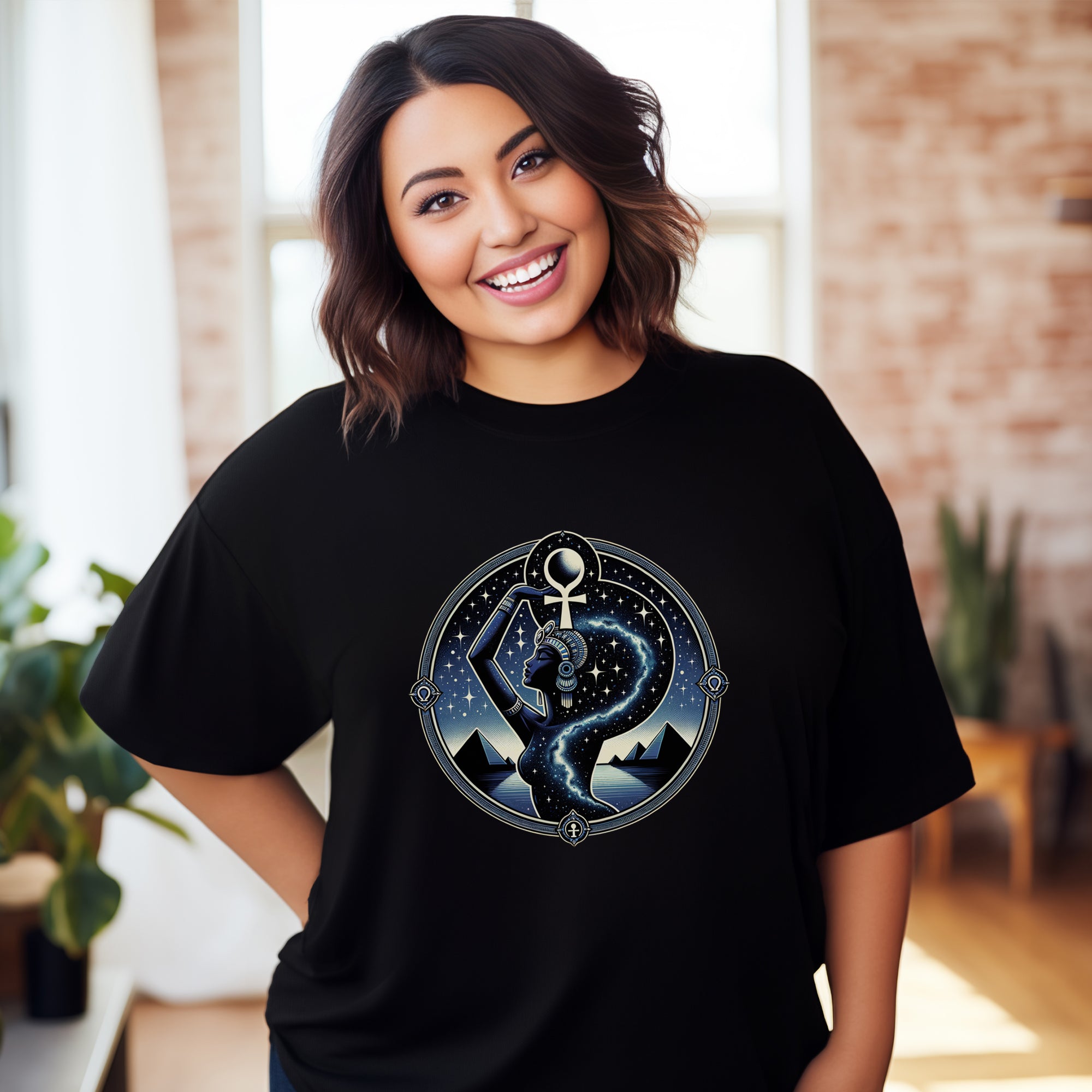 Egyptian Star Goddess T-Shirt by Mystwood Alchemy