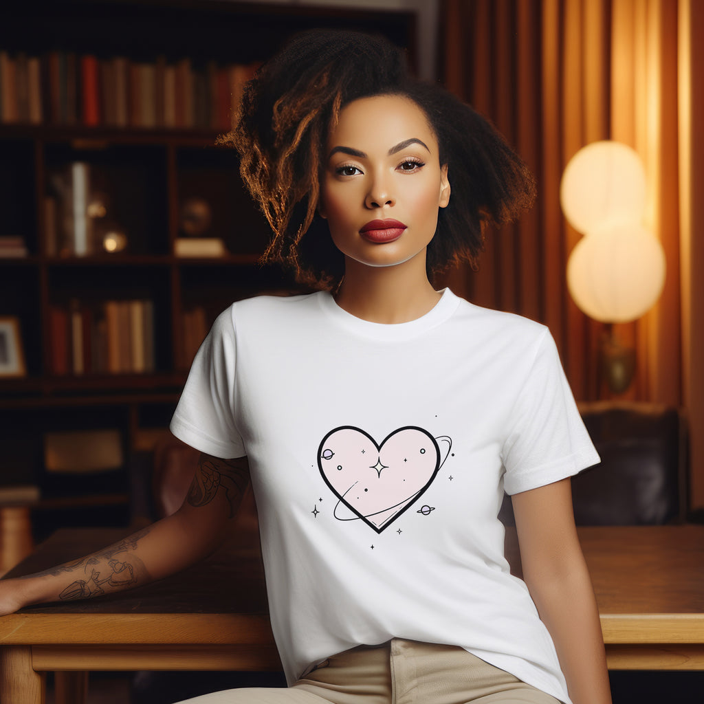Orbiting Heart T-shirt by Mystwood Alchemy