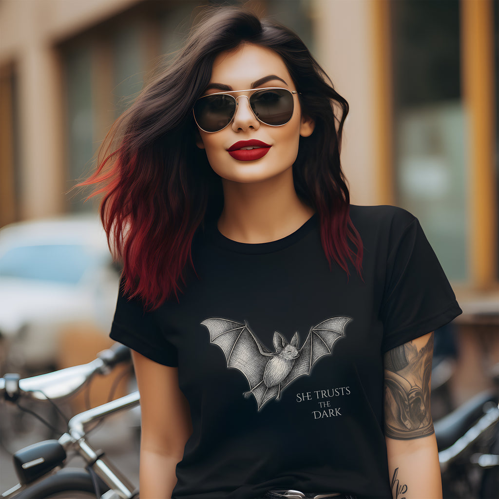 “She Trusts the Dark” Bat T-Shirt