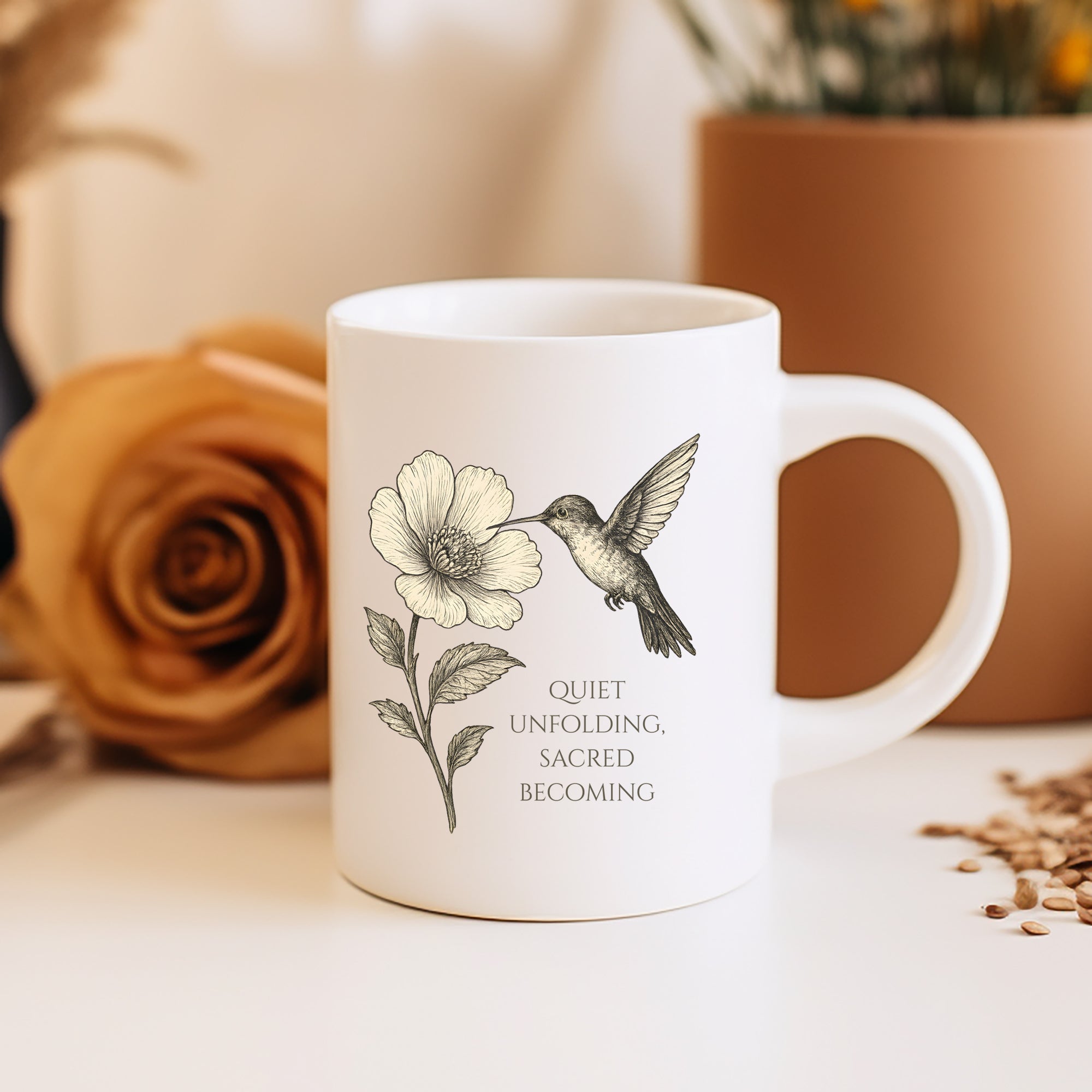 Quiet Unfolding Hummingbird Mug