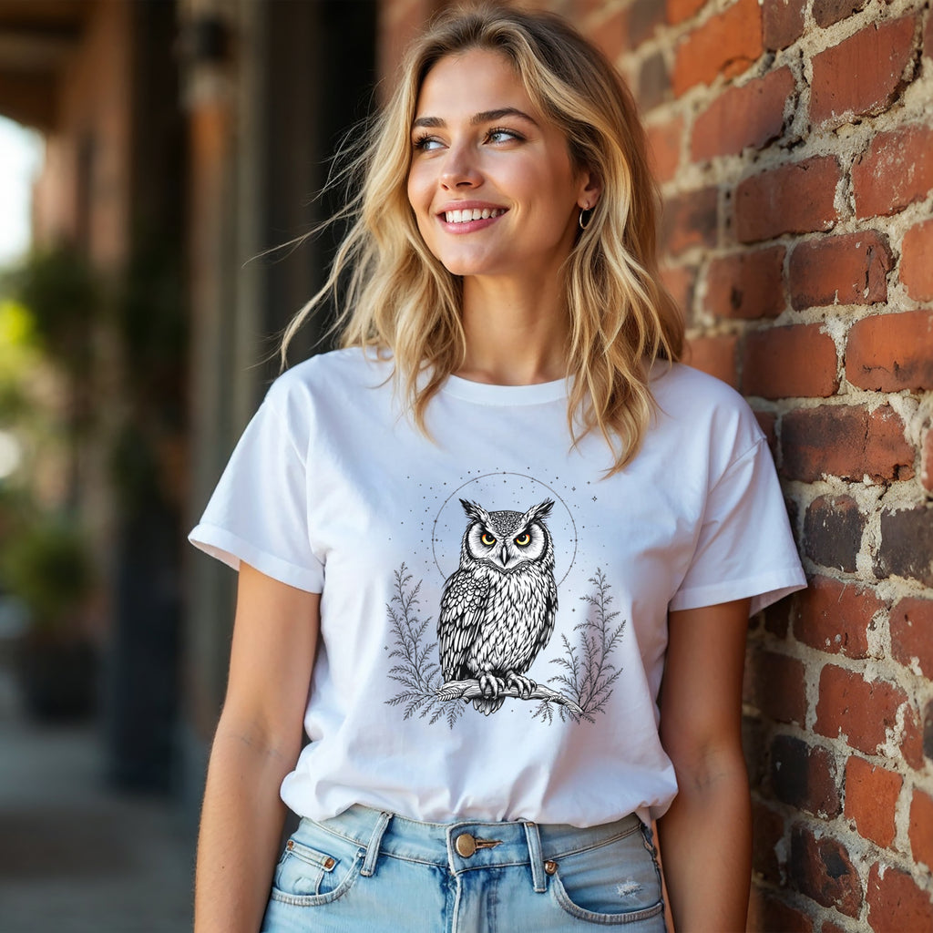 Woodland Owl T-shirt by Mystwood Alchemy